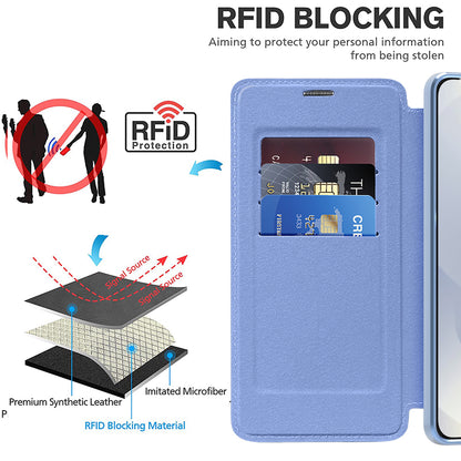MagSafe Case for Samsung Galaxy S25 Edge S937, Techsuit, SmartMag Book, Blue