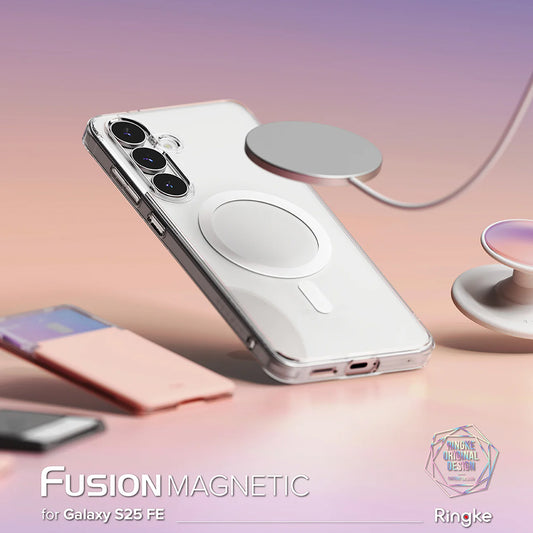 Coque MagSafe pour Samsung Galaxy S25 FE, Ringke, Fusion, Transparente