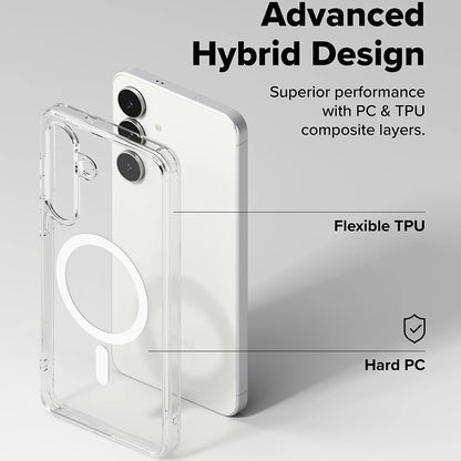 Coque MagSafe pour Samsung Galaxy S25 FE, Ringke, Fusion, Transparente