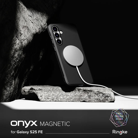 Coque MagSafe pour Samsung Galaxy S25 FE, Ringke, Onyx, Noire