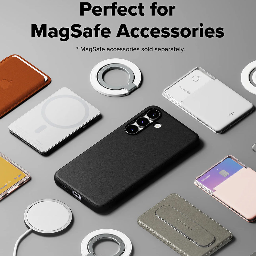 Coque MagSafe pour Samsung Galaxy S25 FE, Ringke, Onyx, Noire