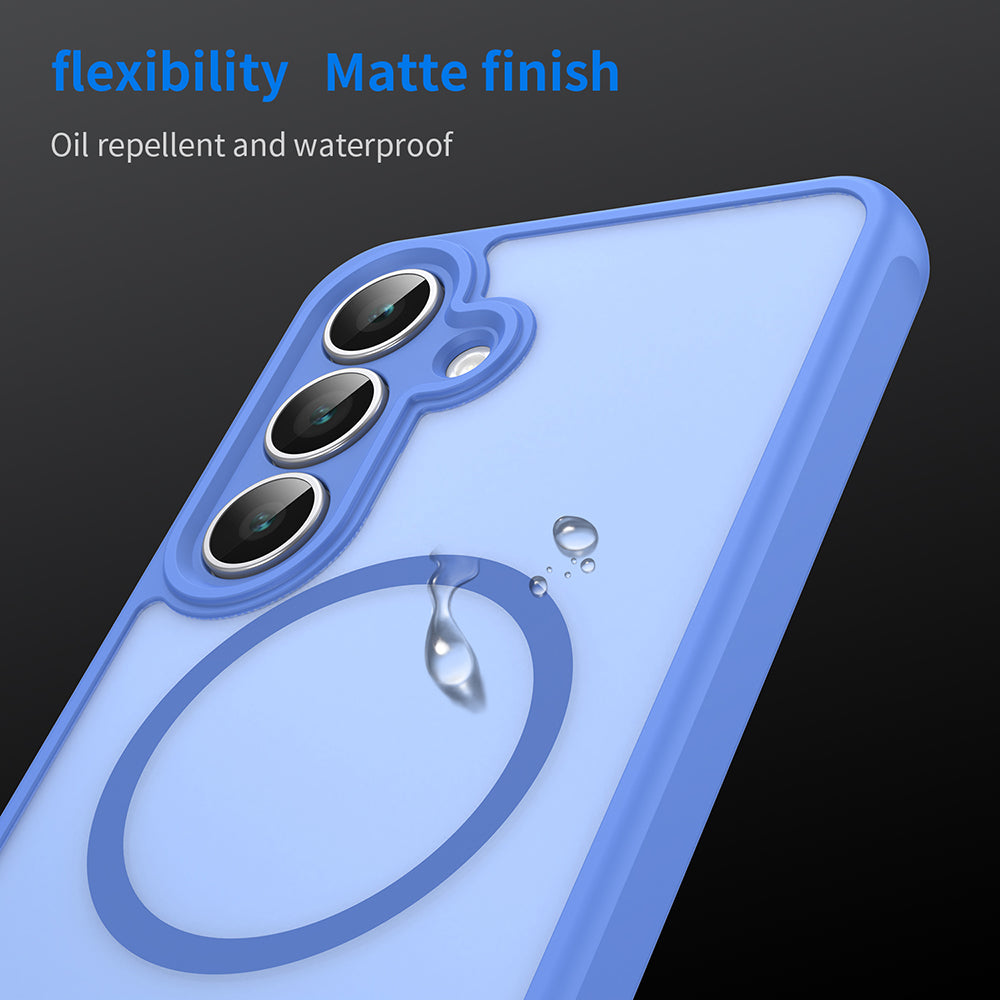 MagSafe Case for Samsung Galaxy S25 FE, Techsuit, HaloFrost II, Blue