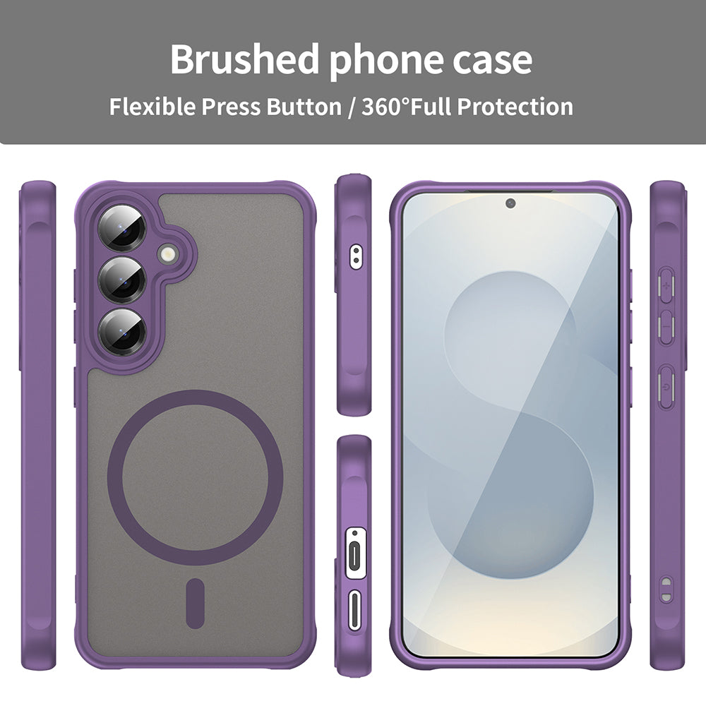 Coque MagSafe pour Samsung Galaxy S25 FE, Techsuit, HaloFrost II, Violet
