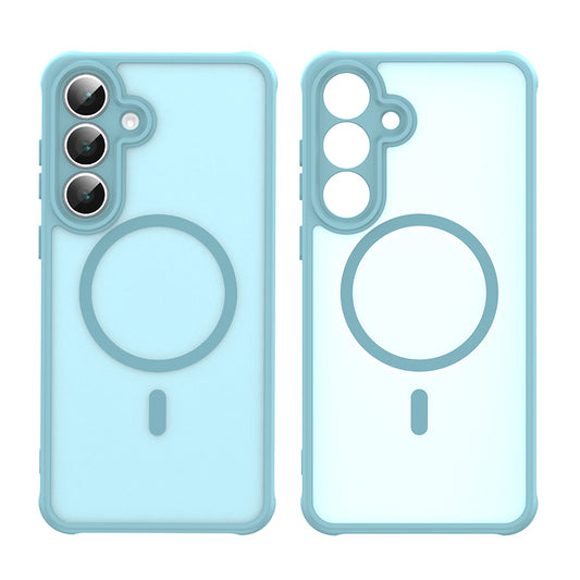 Coque MagSafe pour Samsung Galaxy S25 FE, Techsuit, HaloFrost II, Vert Clair