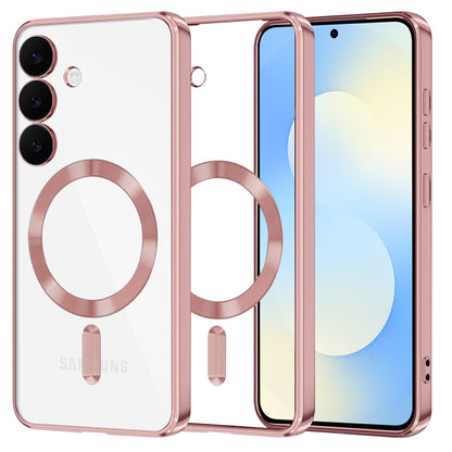 MagSafe Case for Samsung Galaxy S25 FE, Techsuit, Luxury Crystal, Pink