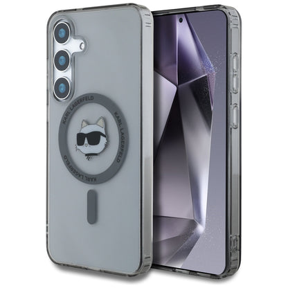 Étui MagSafe pour Samsung Galaxy S25+ S936, Karl Lagerfeld, IML Choupette's Head, Noir