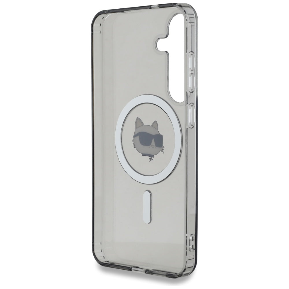 Étui MagSafe pour Samsung Galaxy S25+ S936, Karl Lagerfeld, IML Choupette's Head, Noir