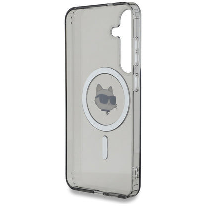 Étui MagSafe pour Samsung Galaxy S25+ S936, Karl Lagerfeld, IML Choupette's Head, Noir