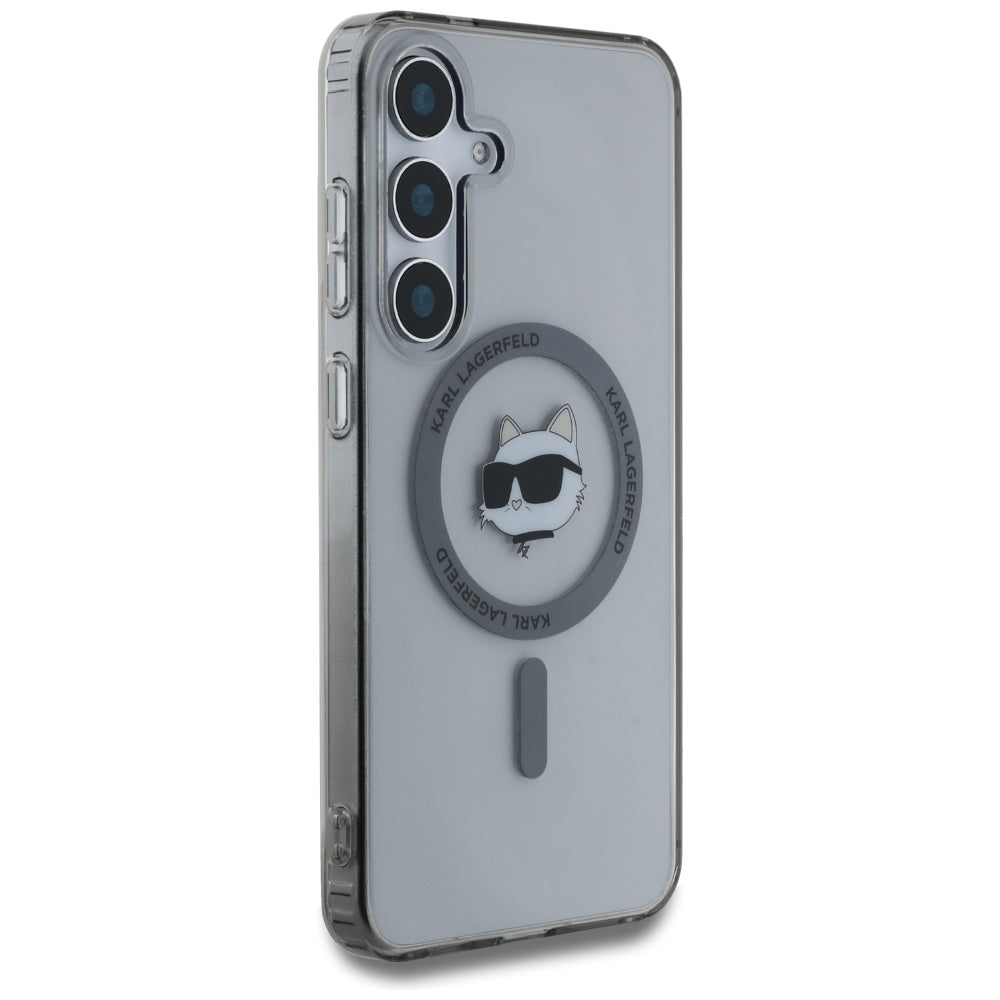 Étui MagSafe pour Samsung Galaxy S25+ S936, Karl Lagerfeld, IML Choupette's Head, Noir