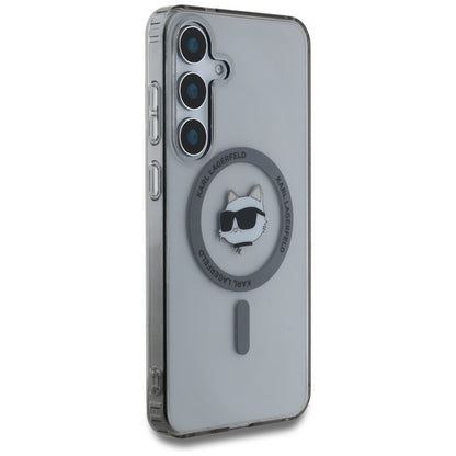 Étui MagSafe pour Samsung Galaxy S25+ S936, Karl Lagerfeld, IML Choupette's Head, Noir