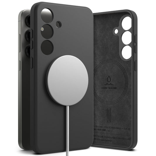 Étui MagSafe pour Samsung Galaxy S25+ S936, Ringke, Silicone, Noir