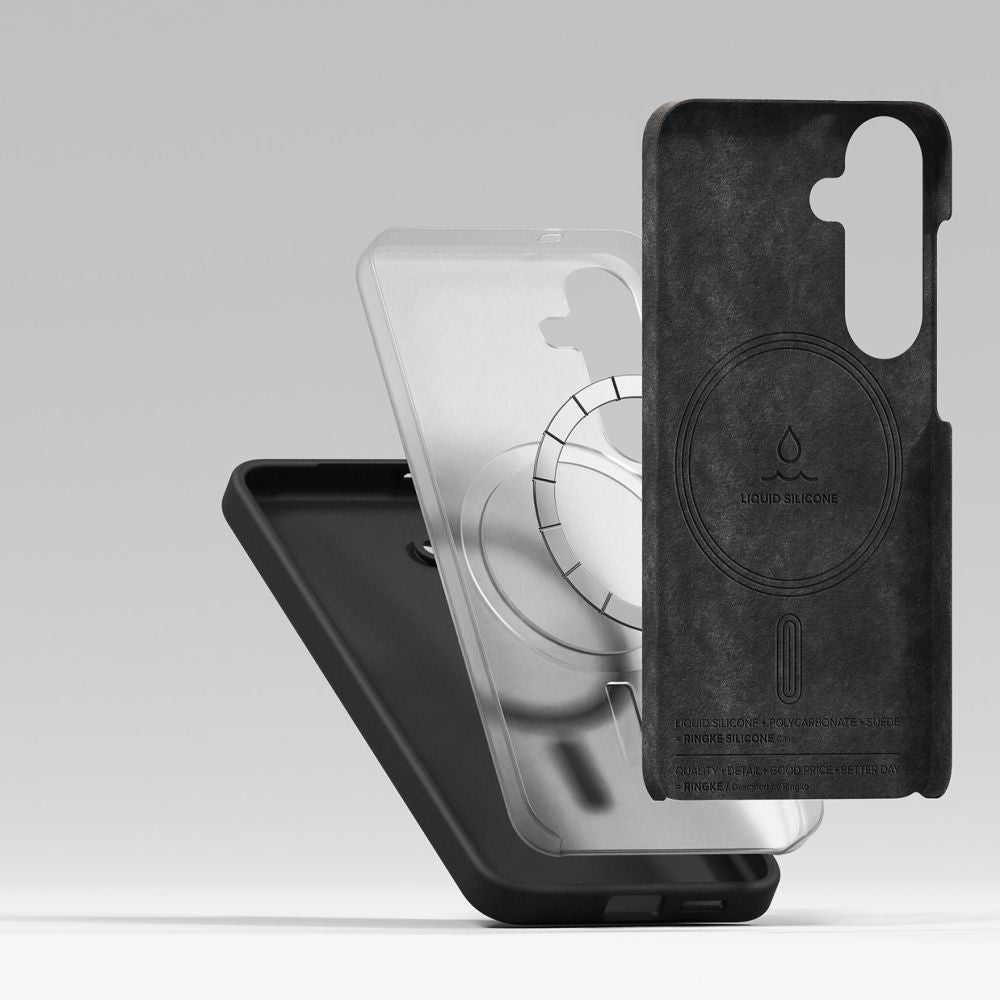 Étui MagSafe pour Samsung Galaxy S25+ S936, Ringke, Silicone, Noir