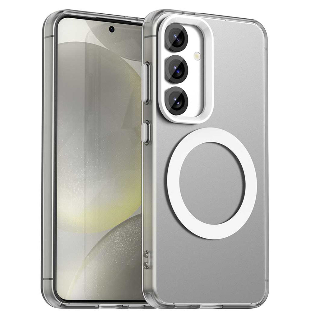Coque MagSafe pour Samsung Galaxy S25+ S936 / S24+ S926, Techsuit, CandyCase, Blanche