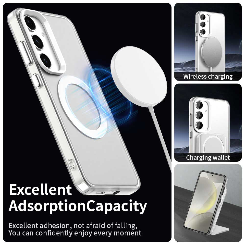 Coque MagSafe pour Samsung Galaxy S25+ S936 / S24+ S926, Techsuit, CandyCase, Blanche