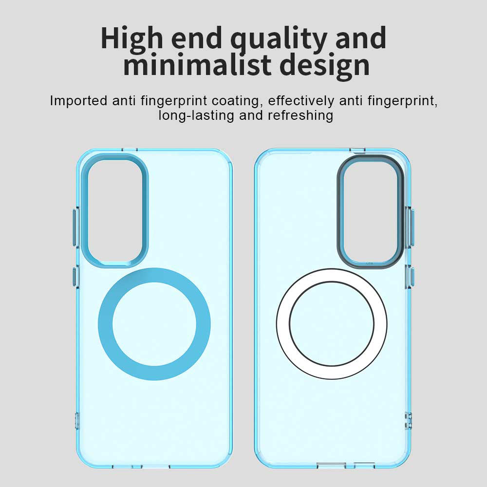 Coque MagSafe pour Samsung Galaxy S25+ S936 / S24+ S926, Techsuit, CandyCase, Bleue