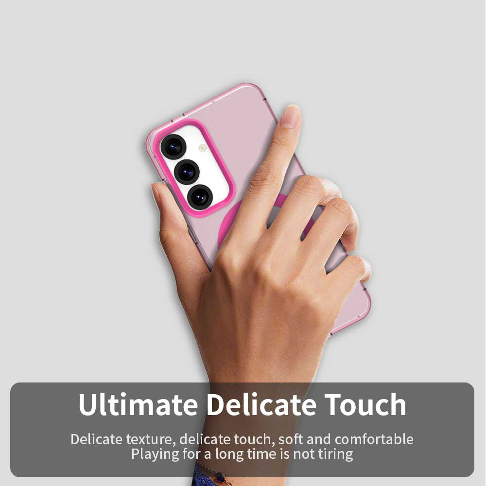 Coque MagSafe pour Samsung Galaxy S25+ S936 / S24+ S926, Techsuit, CandyCase, Rose