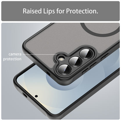 Coque MagSafe pour Samsung Galaxy S25+ S936, Techsuit, HaloFrost II, Noire