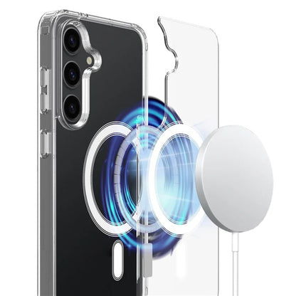 Coque MagSafe pour Samsung Galaxy S25+ S936, Techsuit, Pro, Transparente