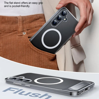 Coque MagSafe pour Samsung Galaxy S25+ S936, Torras, Pstand, Transparente