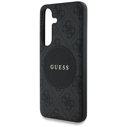Étui MagSafe pour Samsung Galaxy S25 S931, Guess, logo classique 4G Circle, Noir