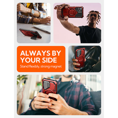 Étui MagSafe pour Samsung Galaxy S25 S931, i-Blason, ArmorBox, Rouge