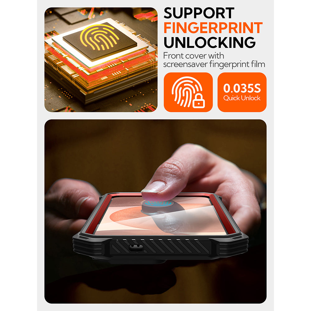 Étui MagSafe pour Samsung Galaxy S25 S931, i-Blason, ArmorBox, Rouge