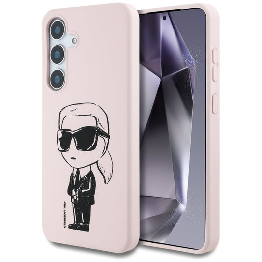 Housse MagSafe pour Samsung Galaxy S25 S931, Karl Lagerfeld, Silicone Graffiti, Rose
