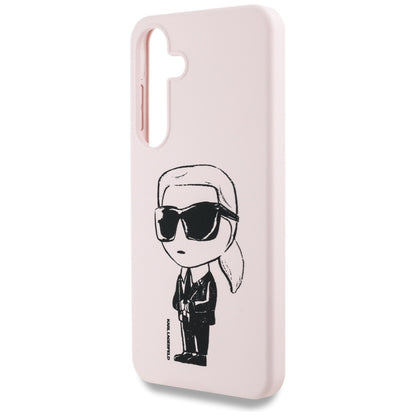 Housse MagSafe pour Samsung Galaxy S25 S931, Karl Lagerfeld, Silicone Graffiti, Rose