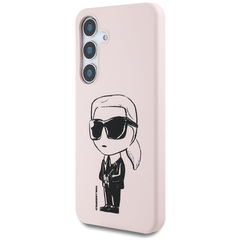 Housse MagSafe pour Samsung Galaxy S25 S931, Karl Lagerfeld, Silicone Graffiti, Rose