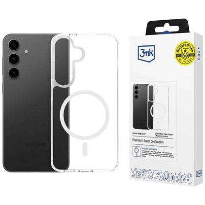 Coque MagSafe pour Samsung Galaxy S25 S931 / S24 S921, 3MK, Armor MagCase, Transparente