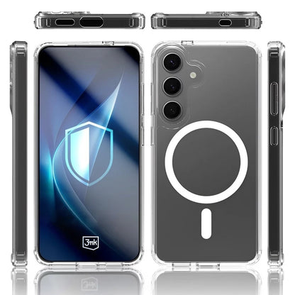 Coque MagSafe pour Samsung Galaxy S25 S931 / S24 S921, 3MK, Armor MagCase, Transparente