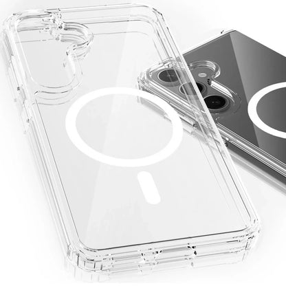 Coque MagSafe pour Samsung Galaxy S25 S931 / S24 S921, 3MK, Armor MagCase, Transparente
