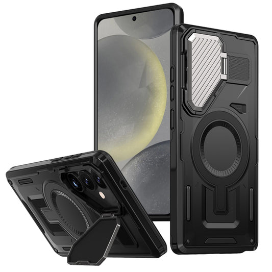 Coque MagSafe pour Samsung Galaxy S25 S931 / S24 S921, Techsuit, CamVault, Noire