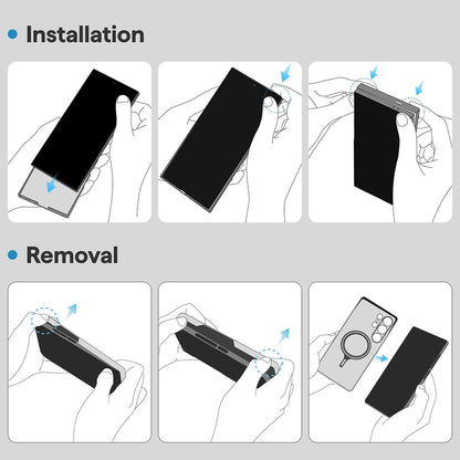 Coque MagSafe pour Samsung Galaxy S25 S931, Techsuit, Fibre d'aramide, Noire