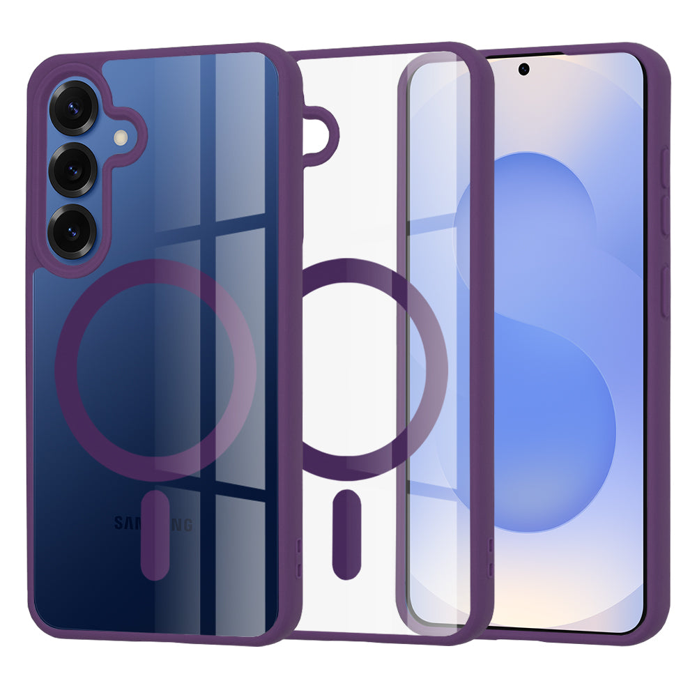 Coque MagSafe pour Samsung Galaxy S25 S931, Techsuit, Pro, Violet