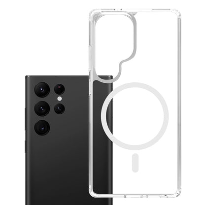 Coque MagSafe pour Samsung Galaxy S25 Ultra S938, 3MK, Armor MagCase, Transparente