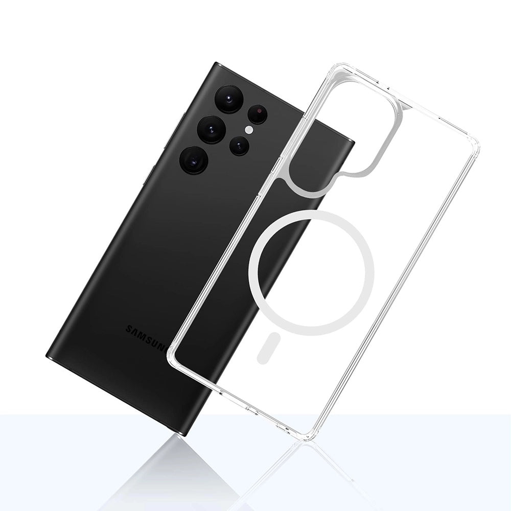 Coque MagSafe pour Samsung Galaxy S25 Ultra S938, 3MK, Armor MagCase, Transparente
