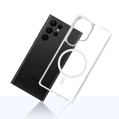 Coque MagSafe pour Samsung Galaxy S25 Ultra S938, 3MK, Armor MagCase, Transparente