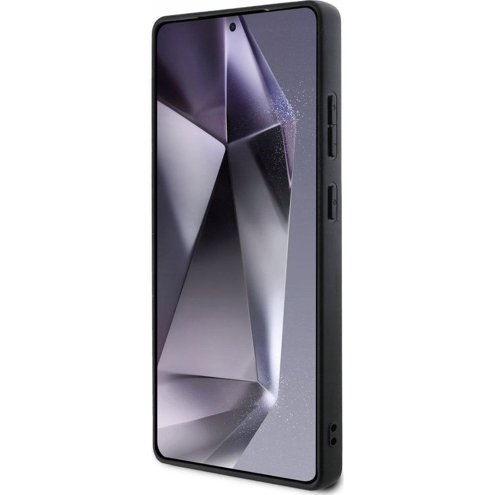 Étui MagSafe pour Samsung Galaxy S25 Ultra S938, Guess, Peony Grained Hot Stamp Triangle, Marron