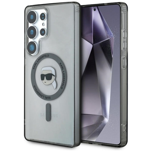 Étui MagSafe pour Samsung Galaxy S25 Ultra S938, Karl Lagerfeld, IML Karl's Head, Noir
