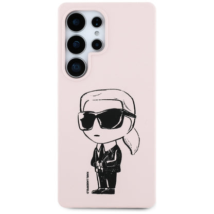 Étui MagSafe pour Samsung Galaxy S25 Ultra S938, Karl Lagerfeld, Silicone Graffiti, Rose