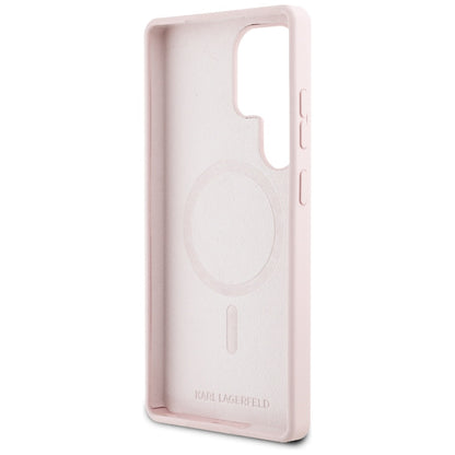 Étui MagSafe pour Samsung Galaxy S25 Ultra S938, Karl Lagerfeld, Silicone Graffiti, Rose