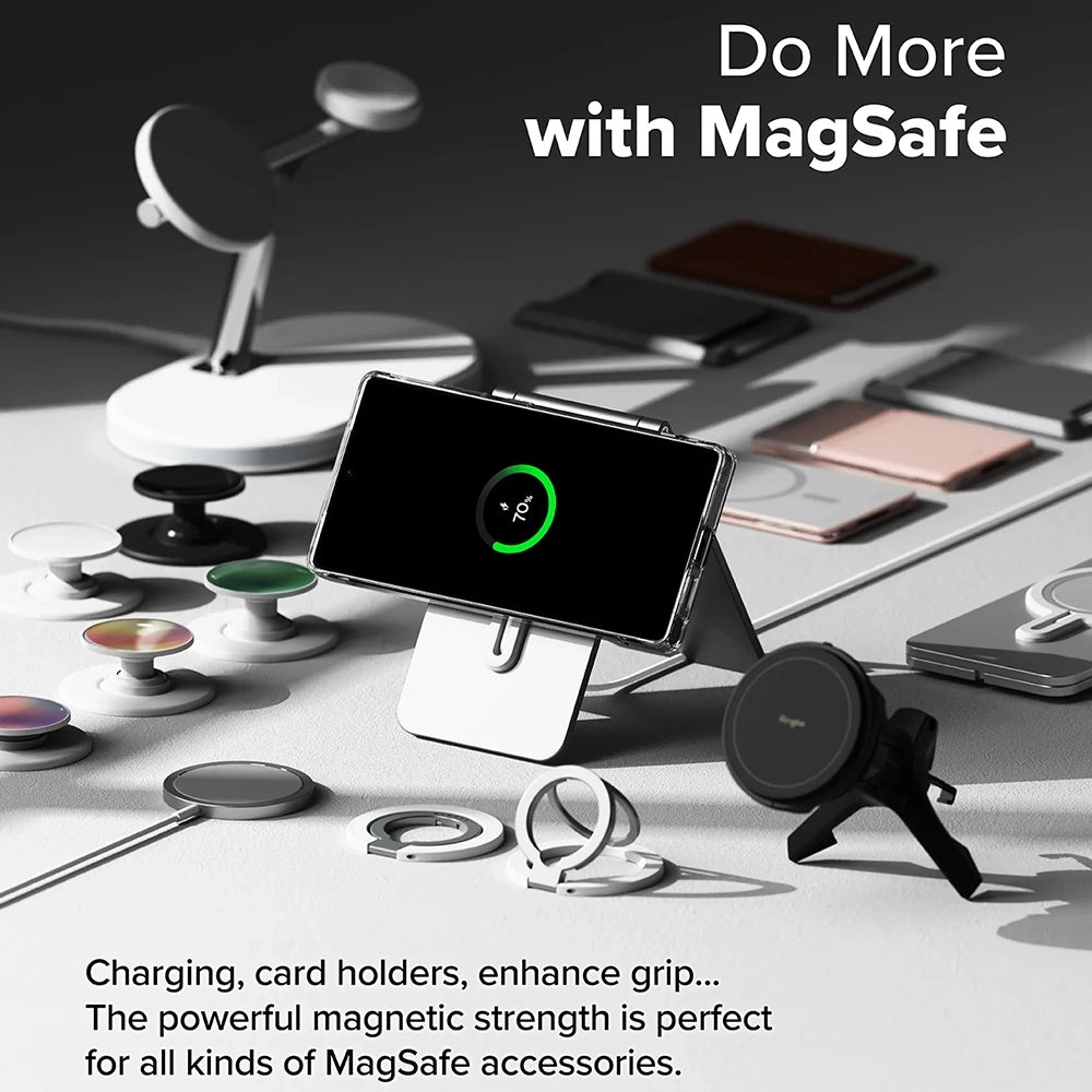 Coque MagSafe pour Samsung Galaxy S25 Ultra S938, Ringke, Fusion, Transparente Mate