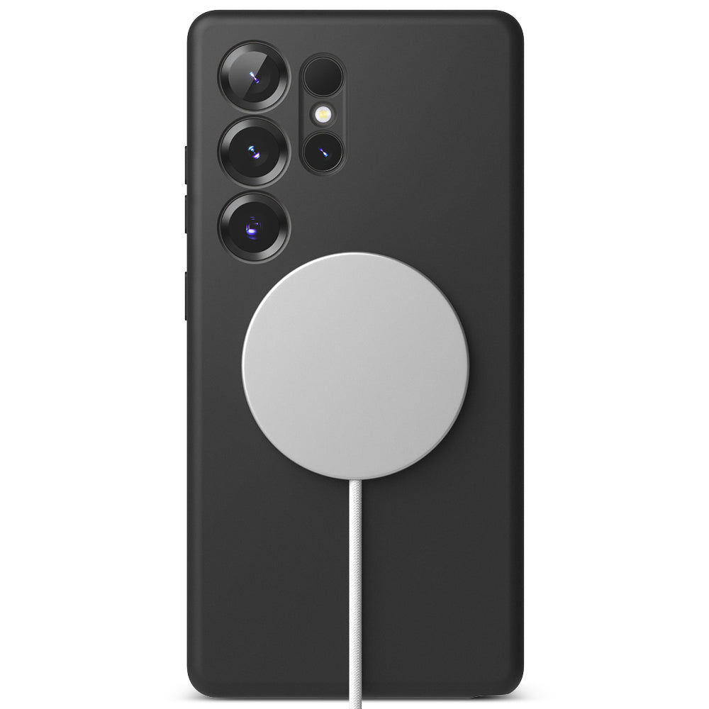 Coque MagSafe pour Samsung Galaxy S25 Ultra S938, Ringke, Silicone, Noire