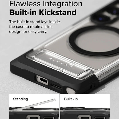 Étui MagSafe pour Samsung Galaxy S25 Ultra S938, Ringke, UX, Transparent