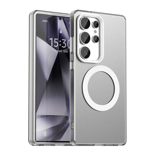 Coque MagSafe pour Samsung Galaxy S25 Ultra S938, Techsuit, CandyCase, Blanche