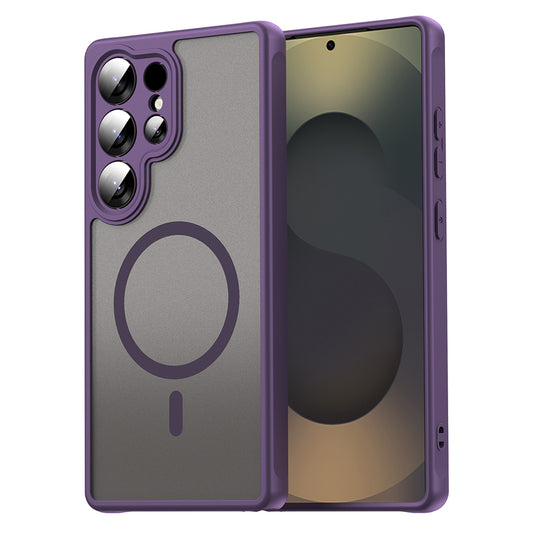 Coque MagSafe pour Samsung Galaxy S25 Ultra S938, Techsuit, HaloFrost II, Violet