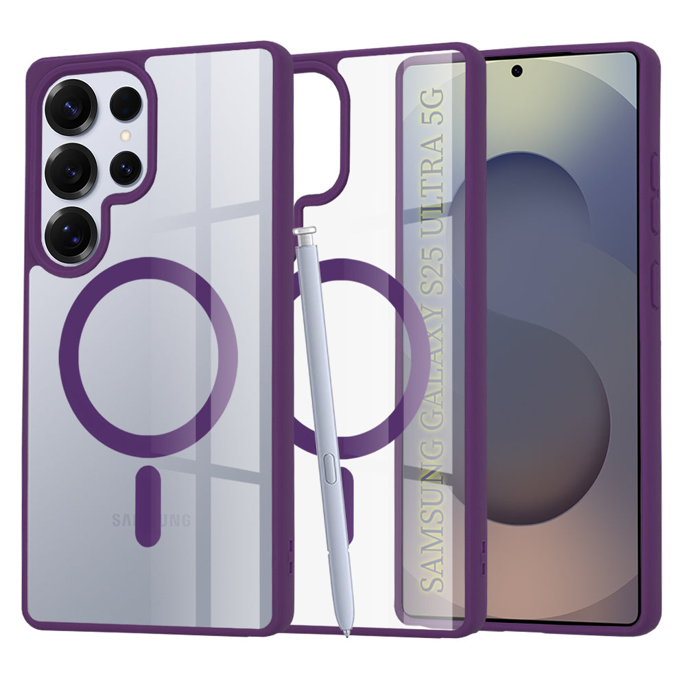 Coque MagSafe pour Samsung Galaxy S25 Ultra S938, Techsuit, Pro, Violet