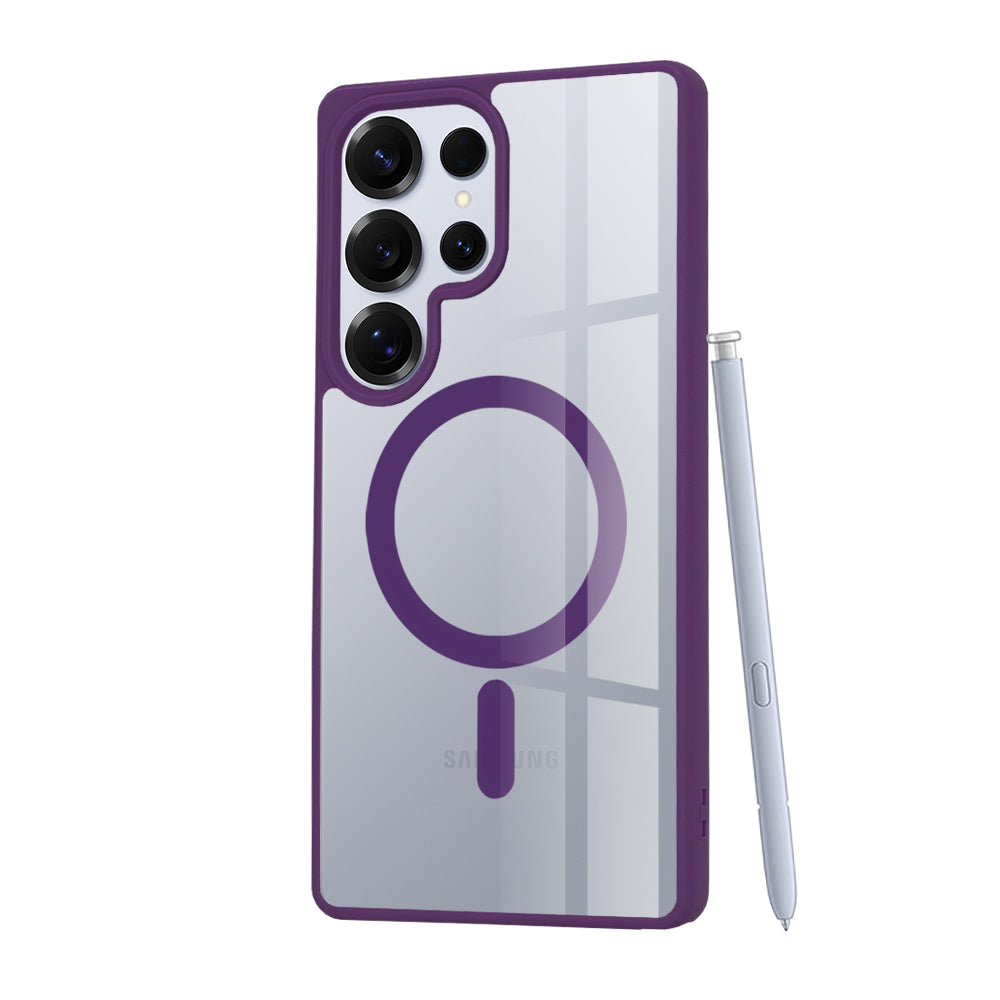 Coque MagSafe pour Samsung Galaxy S25 Ultra S938, Techsuit, Pro, Violet