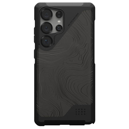 Coque MagSafe pour Samsung Galaxy S25 Ultra S938, Urban Armor Gear, Metropolis LT Topography, Noire